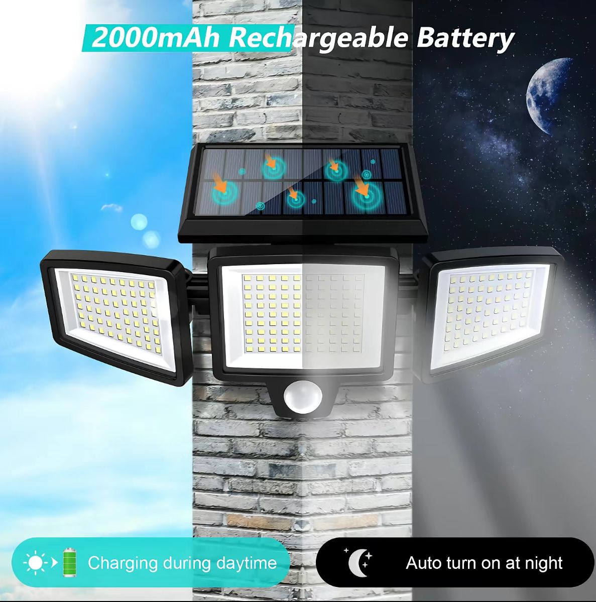 Lumora Solar Wall Light — Waterproof Outdoor LED Lamp for Garden, Patio & Yard