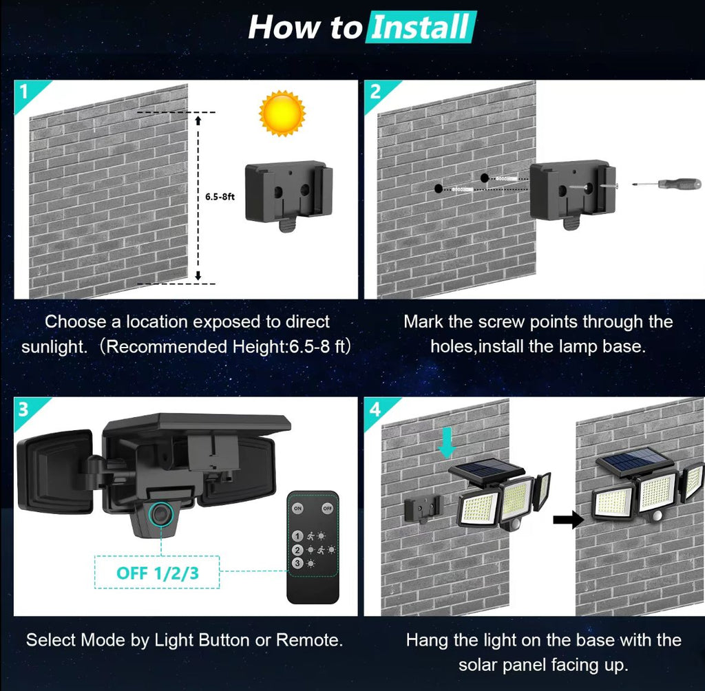 Lumora Solar Wall Light — Waterproof Outdoor LED Lamp for Garden, Patio & Yard